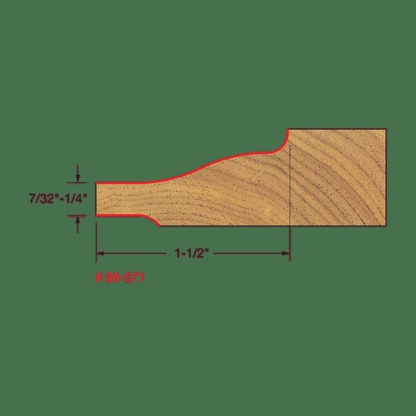 Raised Panel Bit w/Backcutters (Quadra-C