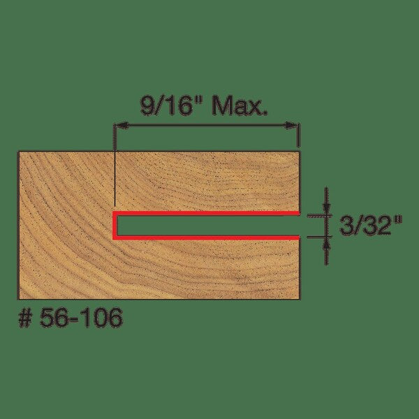 Slot Three Wing Slotting Cutter, 3/32