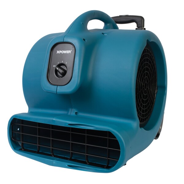 1 HP, 3600 CFM, 8.5 Amps, 3 Positions, 3 Speeds Air Mover with Telescopic Handle and Wheels