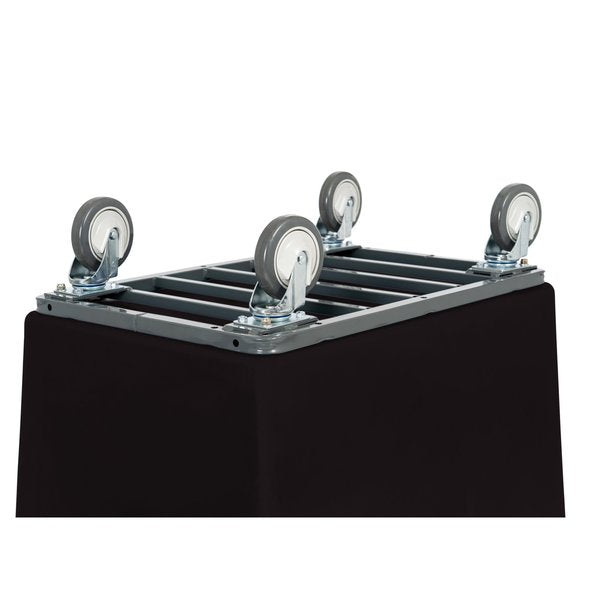 Poly Cube Truck with Air Cushion Bumper and Steel Base, 12 Bushel, Black