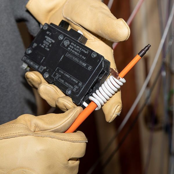 Slim-Tip Insulated Screwdriver, 1/4-Inch Cabinet, 4-Inch Round Shank