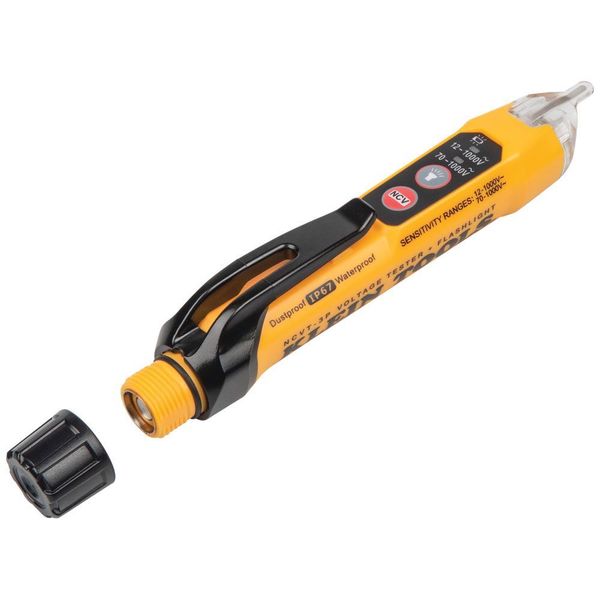 Dual Range Non-Contact Voltage Tester with Flashlight, 12 - 1000V AC