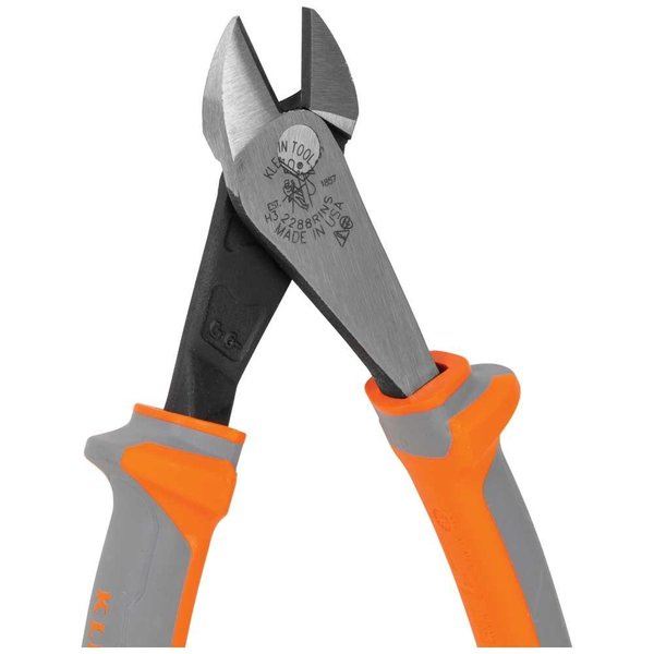 Diagonal Cutting Pliers, Insulated, High Leverage, 8-Inch