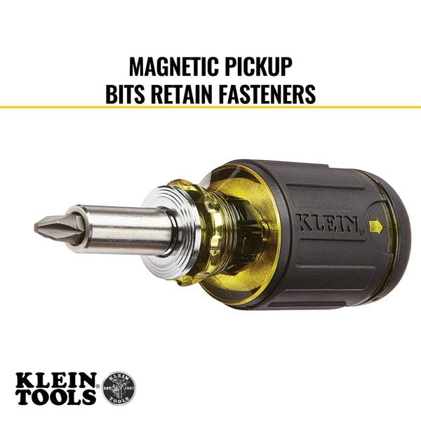 8-in-1 Multi-Bit Adjustable Length Stubby Screwdriver