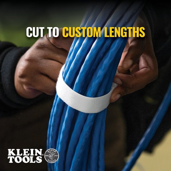 Hook and Loop Tape, 3/4-Inch, 25-Foot, White, Custom Length Cable Ties