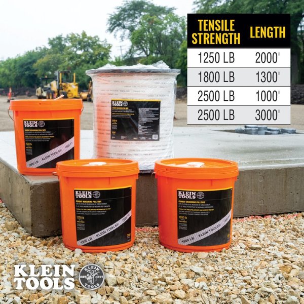 Conduit Measuring Pull Tape, 1250-Pound x 2000-Foot