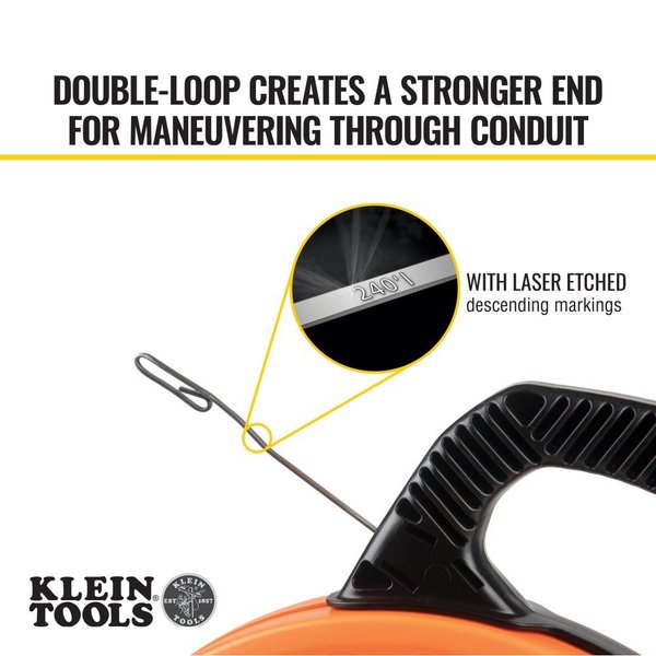 Stainless Steel Fish Tape, 1/8-Inch x 240-Foot