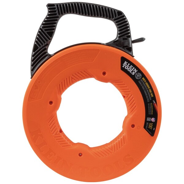 Multi-Groove Fiberglass Fish Tape with Nylon Tip, 100-Foot