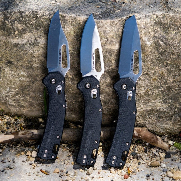 KTO Resurgence Knife, Tanto Blade, Black Handle