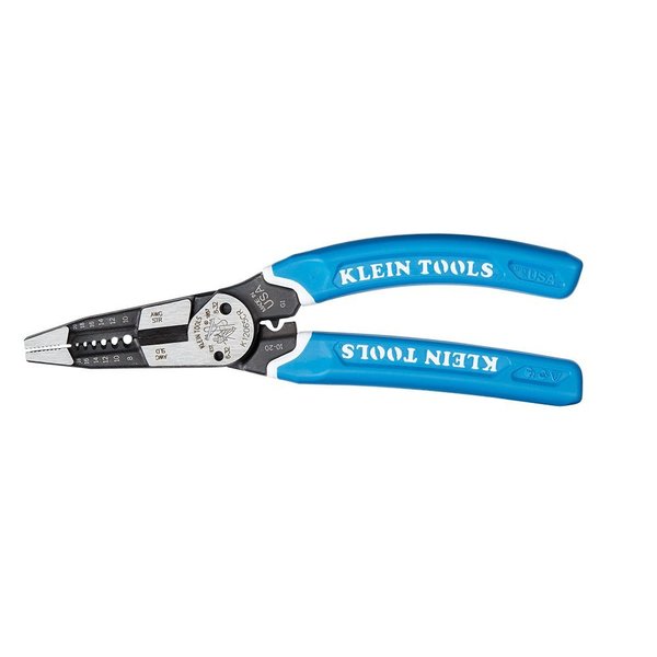 Klein-KurveÂ® Heavy-Duty Wire Stripper / Cutter / Crimper Multi Tool, 8-20 AWG