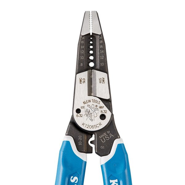 Klein-KurveÂ® Heavy-Duty Wire Stripper / Cutter / Crimper Multi Tool, 8-20 AWG
