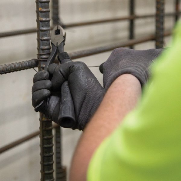 Slim-Head Ironworker's Pliers Comfort Grip, Aggressive Knurl, 9-Inch