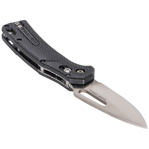 KTO Resurgence Knife, Drop Point Blade, Black Handle