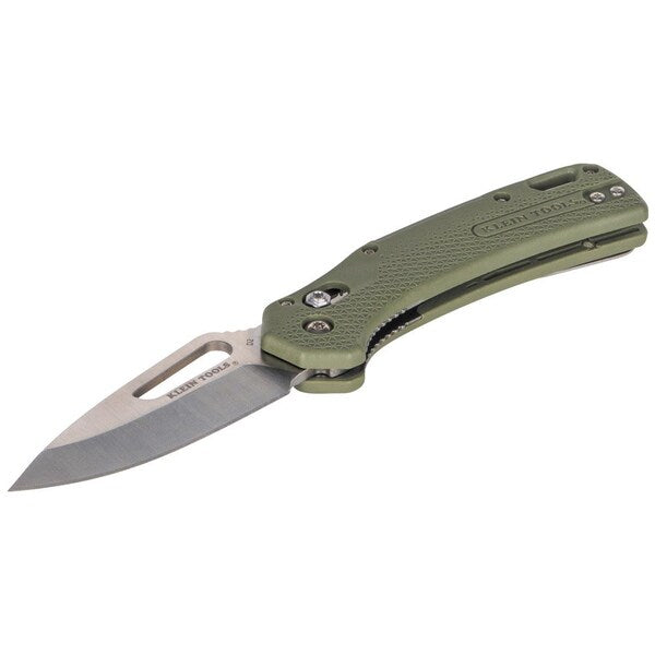 KTO Resurgence Knife, Drop Point Blade, Moss Green Handle