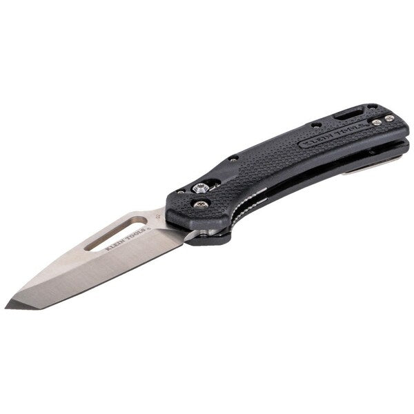 KTO Resurgence Knife, Tanto Blade, Black Handle