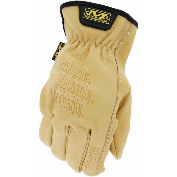 Durahide Cow Driver Water-Resistant Leather Work Gloves (XL, Brown)