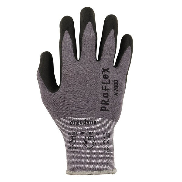 Nitrile-Coated Gloves Microfoam Palm, Gray, Size XXL