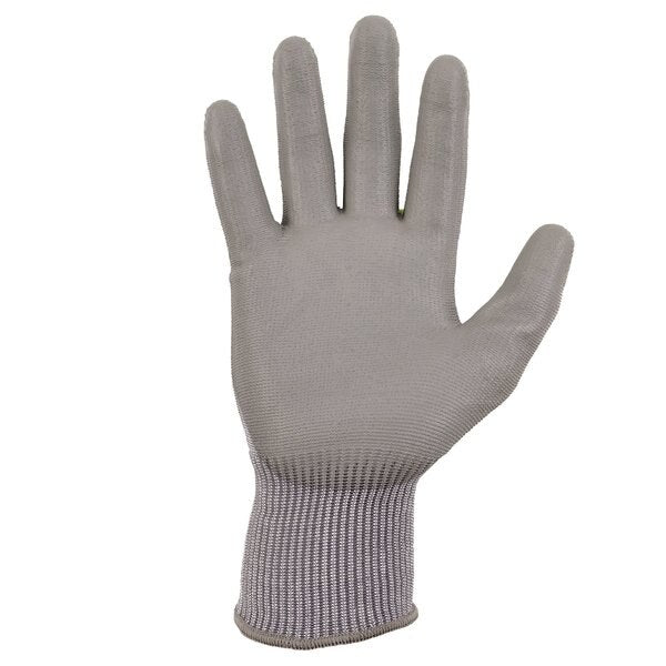 ANSI A2 PU Coated CR Gloves, Gray, Size L