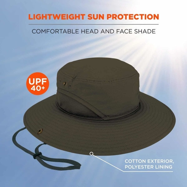 Olive Lightweight Ranger Hat with Mesh Paneling, S/M