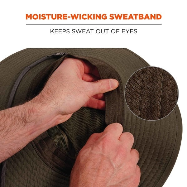 Olive Lightweight Ranger Hat with Mesh Paneling, L/XL