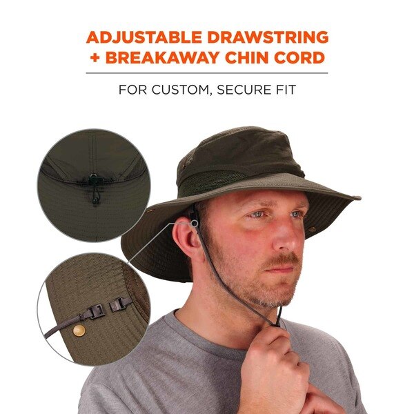 Olive Lightweight Ranger Hat with Mesh Paneling, L/XL