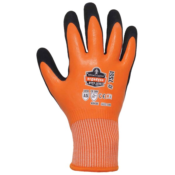 Orange A5 Coated Waterproof Gloves, 2XL, PR