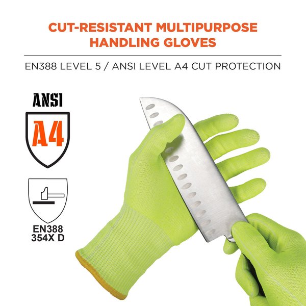 S Lime Cut Resistant Food Grade Gloves PR
