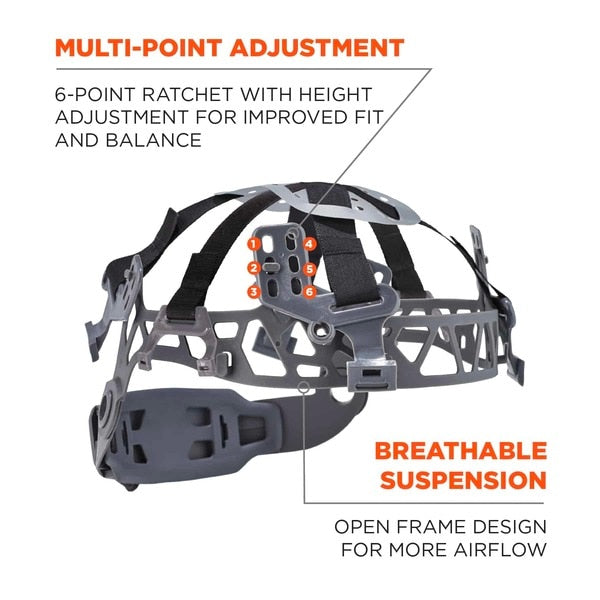 White Class C Safety Helmet + LED Light