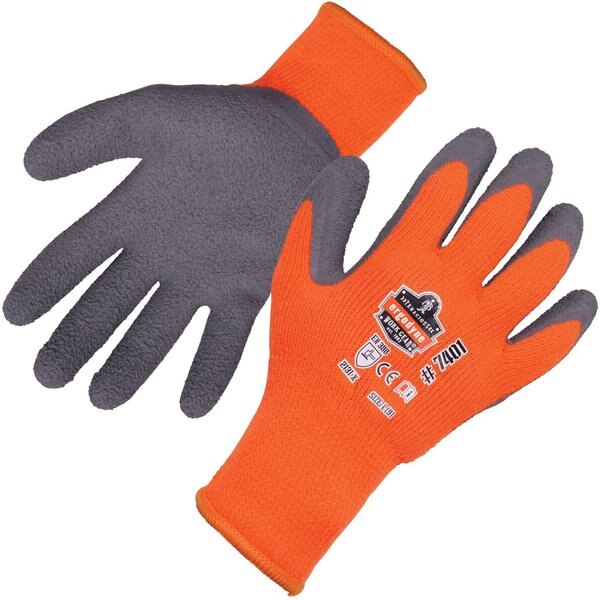 Orange Coated Lightweight Winter Work Gloves, M, PR