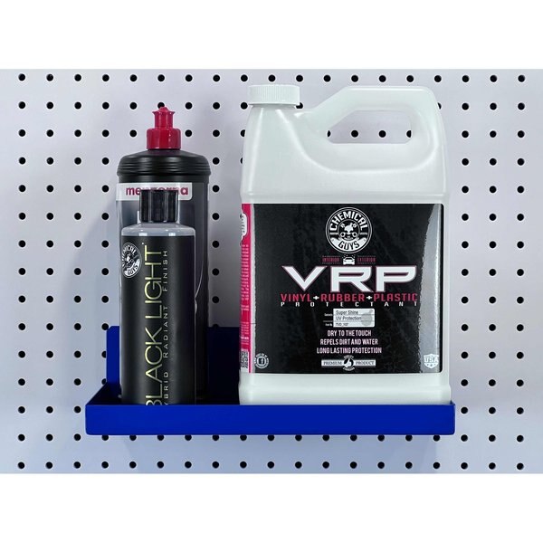 12 In. W x 6 In. D Blue Epoxy Coated Steel Pegboard Shelf 36 pc. DuraHook Pegboard Hook Assortment