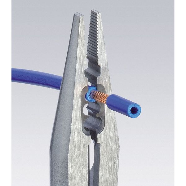 6 1/4 in Long Nose Plier, Side Cutter Dipped Handle