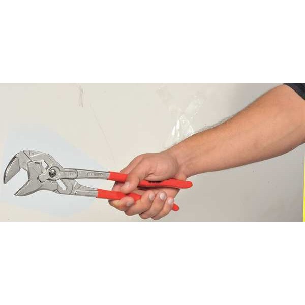 12 in Knipex Cobra Straight Jaw Plier Wrench Smooth, Plastic Grip