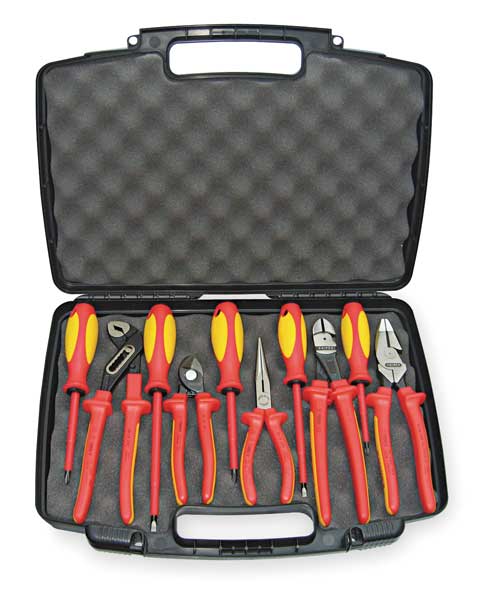 10 pc Insulated Tool Set, Includes Pliers and Screwdrivers, SAE