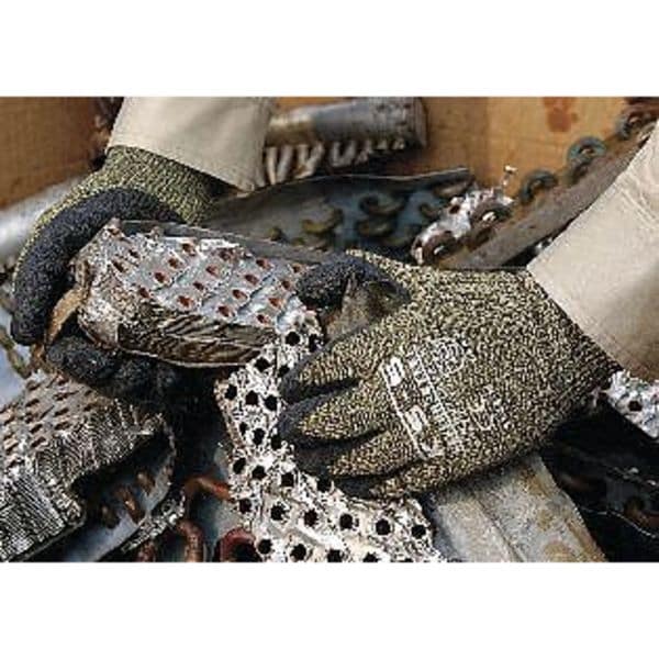 Cut Resistant Coated Gloves, A4 Cut Level, Latex, M, 1 PR