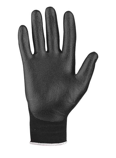Bi-Polymer Coated Gloves, Palm Coverage, Black, L, PR