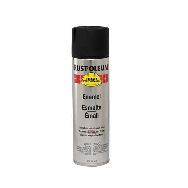 Rust Preventative Spray Paint, Black, Flat, 15 oz