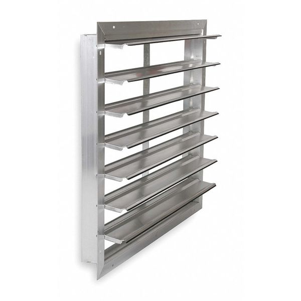 16 in Backdraft Damper / Wall Shutter, Front Flange