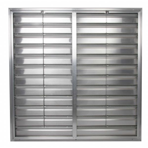 42 in Backdraft Damper / Wall Shutter, Front Flange