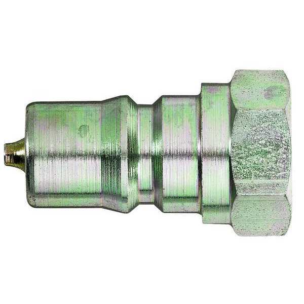 Hydraulic Quick Connect Hose Coupling, Steel Body, Push-to-Connect Lock, 3/4