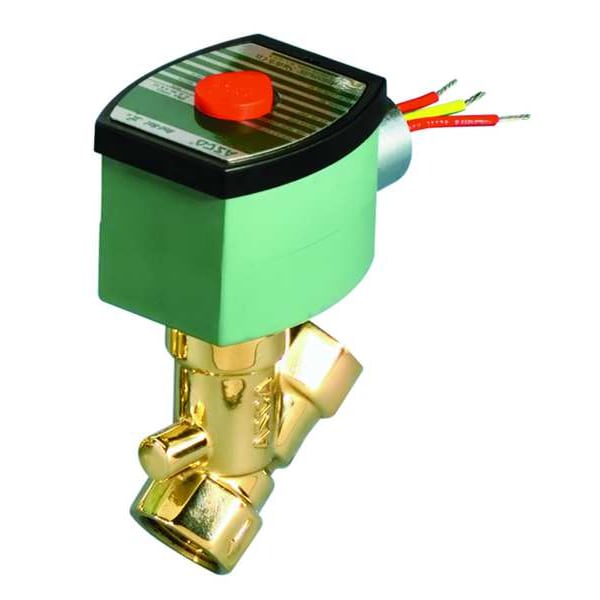 120V AC Brass Solenoid Valve, Normally Closed, 3/8 in Pipe Size