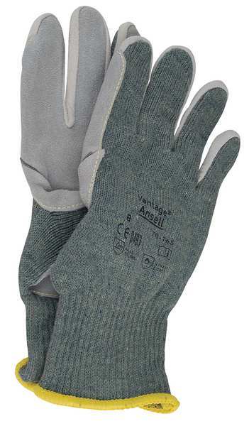 Activarmr Cut-Resistant Gloves, A5 Cut Level, Goatskin Leather Palm, Medium (Size 8), 1 Pair