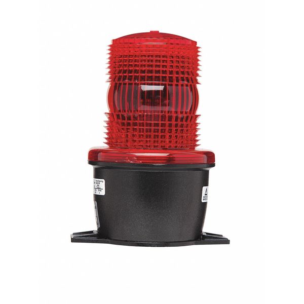 Low Profile Warning Light, LED, Red, 24VDC