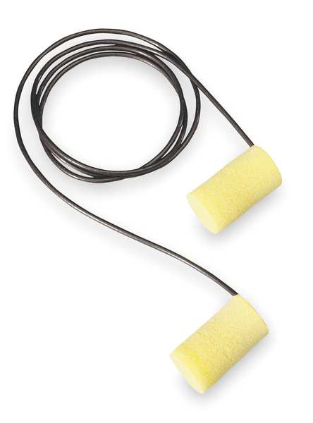 E-A-R Classic Disposable Corded Ear Plugs, Metal Detectable, NRR 33 dB, Yellow, 200 Pairs
