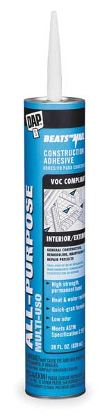 Construction Adhesive, All Purpose Series, Tan, 28 oz, Cartridge