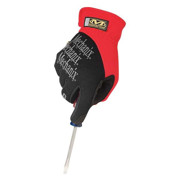 Mechanics Gloves, M, Red, Anatomically Designed Two-Piece Palm, Form Fitting Trek Dry(R)