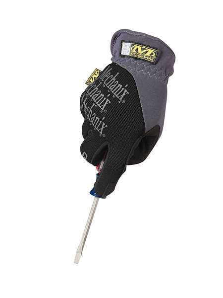 Mechanics Gloves, FastFit, TrekDry Material, High Dexterity, Black, Large, 1 Pair