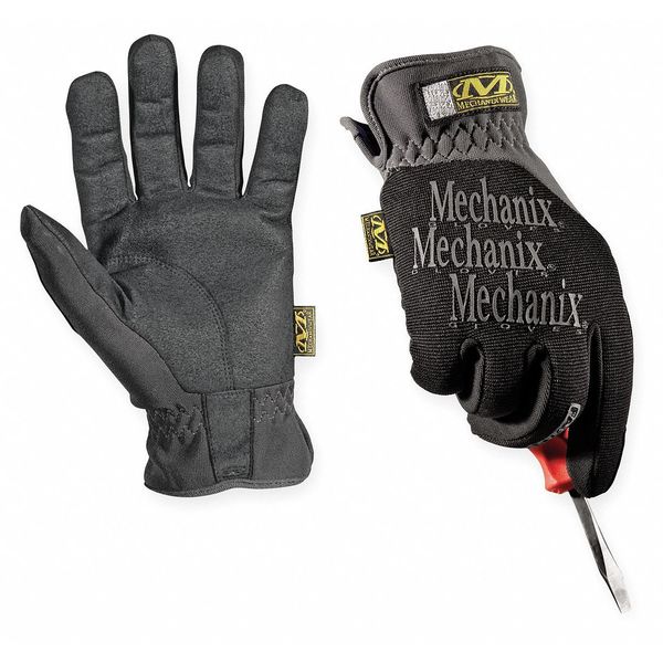 Mechanics Gloves, FastFit, TrekDry Material, High Dexterity, Black, Small, 1 Pair