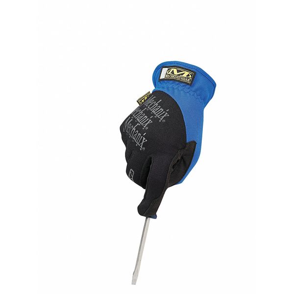 Mechanics Gloves, M, Blue, Synthetic Leather, Form Fitting Trek Dry(R)