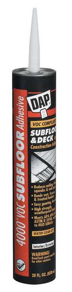 Floor Adhesive, Subfloor Series, Tan, 28 oz, Cartridge