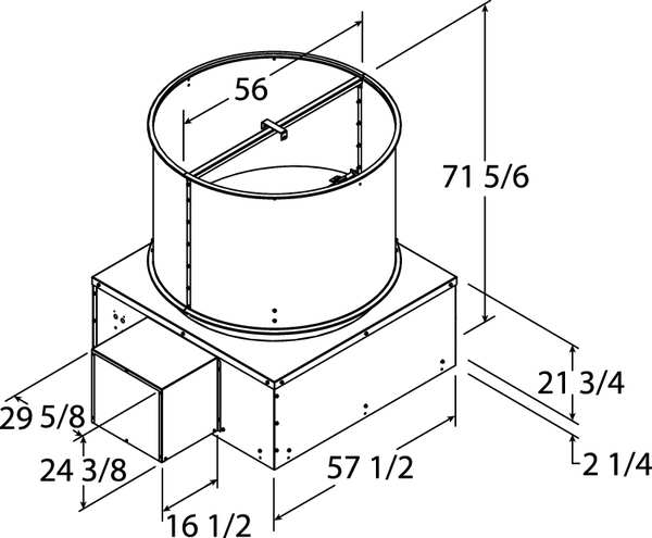 Roof Vent, 48 In, Less Drive Pkg